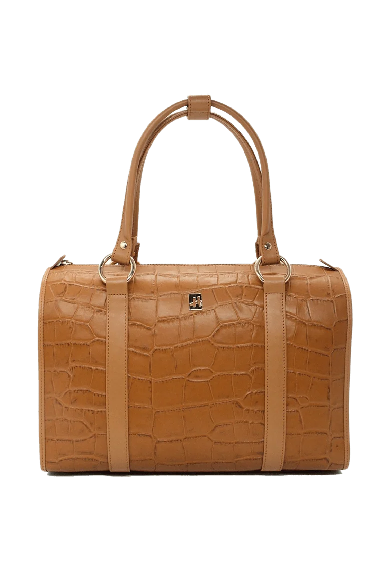 Grand Grid Women's Tan Leather Handbag