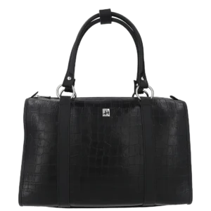 Grand Grid Women's Black Leather Handbag