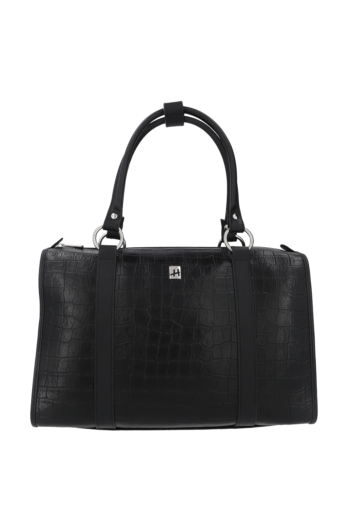 Grand Grid Women's Black Leather Handbag