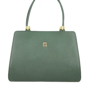 Grand Grid Women's Green Embossed Leather Handbag