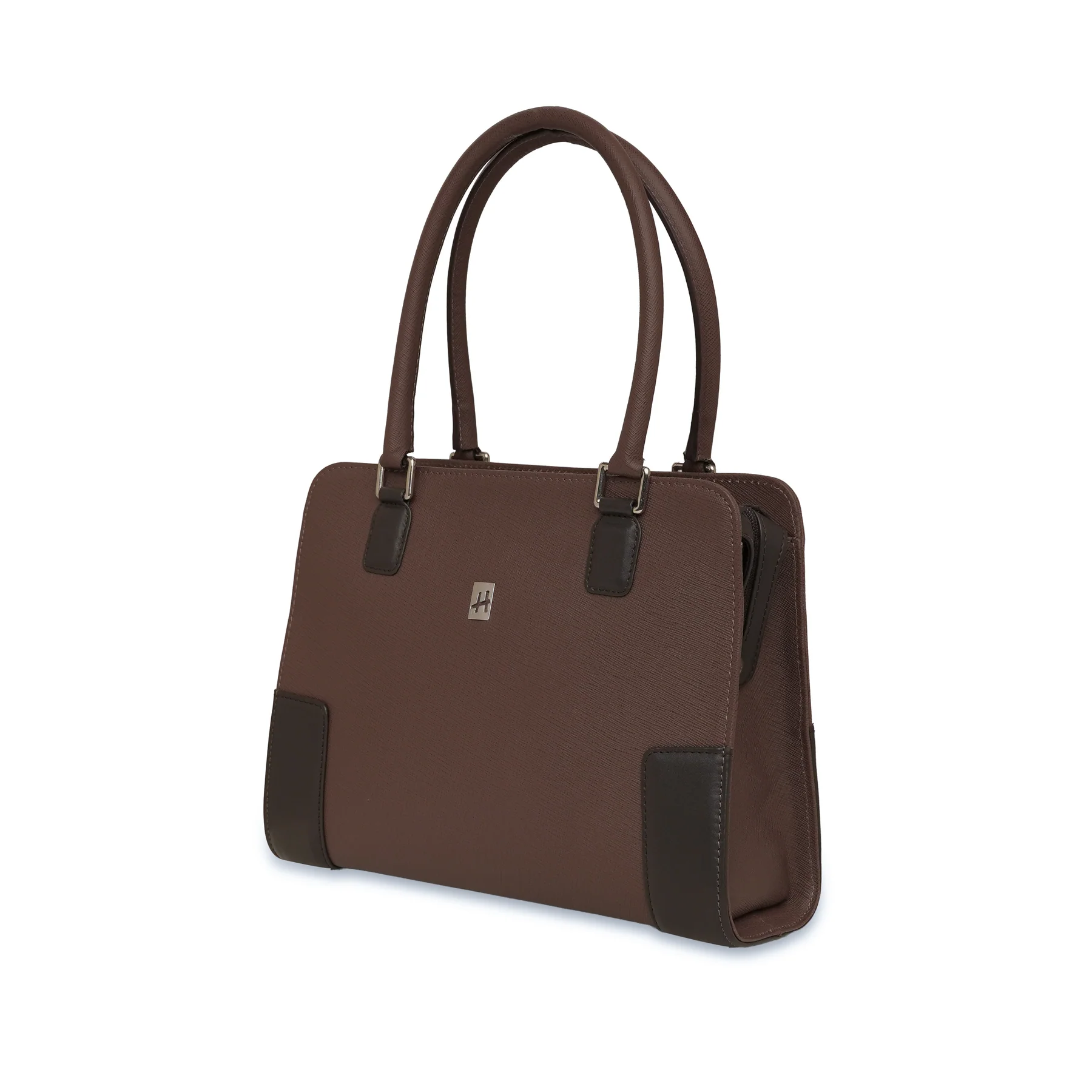 Grand Grid Women's Dark Brown Leather Handbag - Image 2