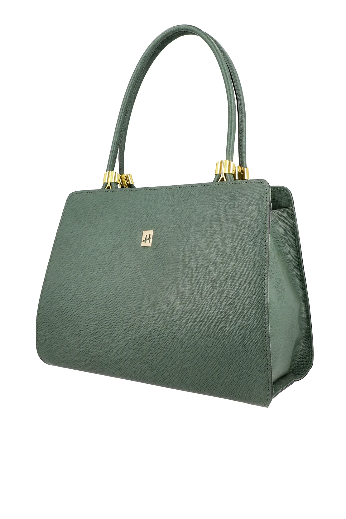 Grand Grid Women's Green Embossed Leather Handbag - Image 2