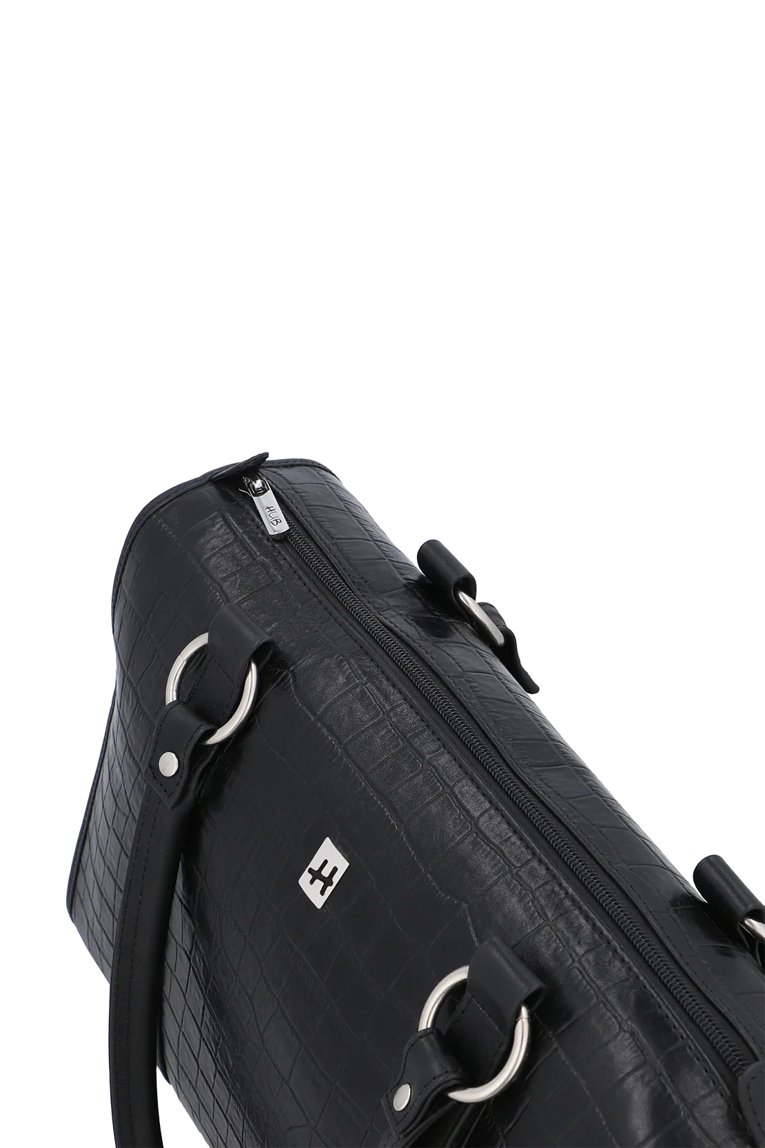 Grand Grid Women's Black Leather Handbag - Image 3
