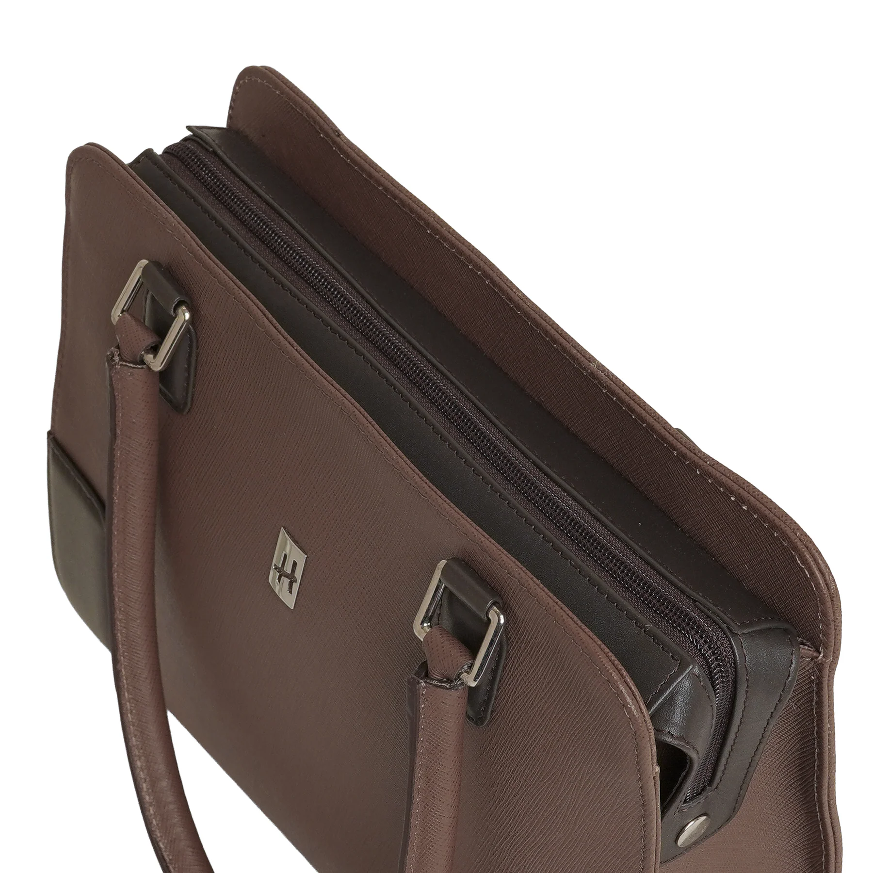 Grand Grid Women's Dark Brown Leather Handbag - Image 4