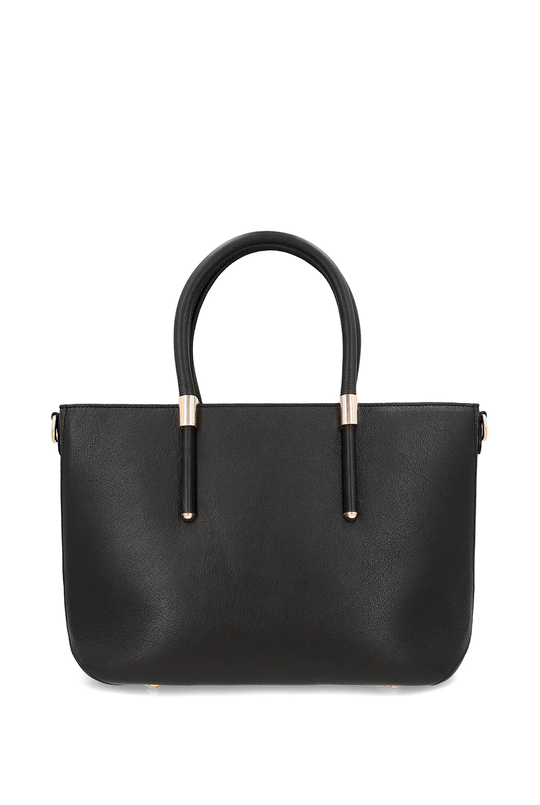 Grand Grid Women's Black Leather Tote Handbag - Image 2